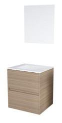 MEUBLE A SUSPENDRE 2 TIROIRS 80cm BOIS KARINA MIROIR SUSPENDU - BATHROOM THERAPY