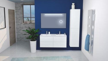 Meuble PANADURA à suspendre 120 cm blanc mat