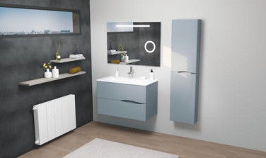 Meuble VELOURS à suspendre 70cm gris