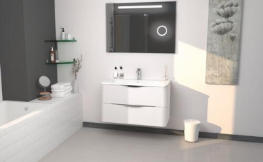 Meuble MANNAR à suspendre 90 cm blanc