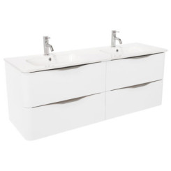 MEUBLE A SUSPENDRE 140 cm MANNAR BLANC - BATHROOM THERAPY