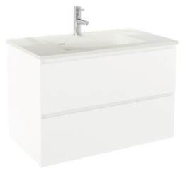 MEUBLE A SUSPENDRE 80 cm PANADURA BLANC MAT - BATHROOM THERAPY