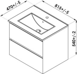 Meuble PANADURA à suspendre 80 cm gris mat