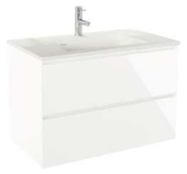 Meuble PANADURA à suspendre 60 cm blanc brillant