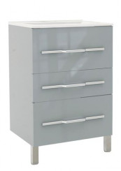 Meuble NANNING sur pieds 60cm gris souris