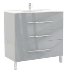 MEUBLE SUR PIEDS 90cm NANNING GRIS SOURIS - BATHROOM THERAPY