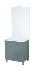 Meuble NEW YORK sur pieds 70cm gris mat
