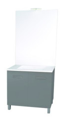 Meuble NEW YORK sur pieds 80cm gris mat