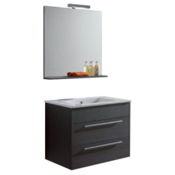 MEUBLE A SUSPENDRE 80cm DUBAÏ GRIS - BATHROOM THERAPY