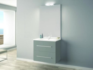 Caisson à suspendre gris mat avec tiroirs NEW YORK 70cm