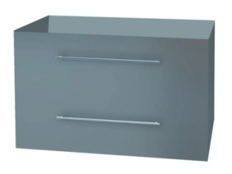 Caisson à suspendre gris mat avec tiroirs NEW YORK 80cm