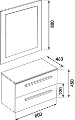 Meuble NUDEA 2.0 à suspendre 80cm cognac