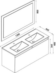 Meuble NUDEA 1.0 à suspendre 120cm cognac