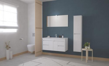 Meuble LUMPUR à suspendre 100cm miroir suspendu