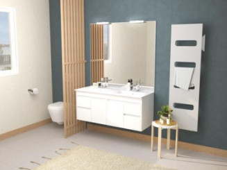 Meuble LUMPUR à suspendre 120cm miroir affleurant