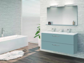 Meuble DUBAI à suspendre 120cm bleu bleuet