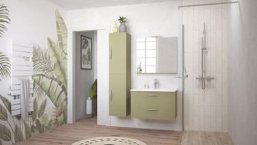 Meuble DUBAI à suspendre 70cm vert menthe