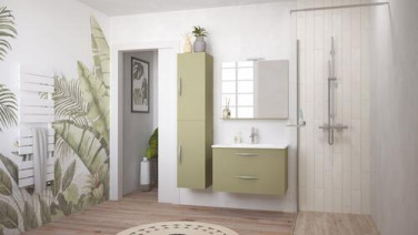 Meuble DUBAI à suspendre 80cm vert menthe