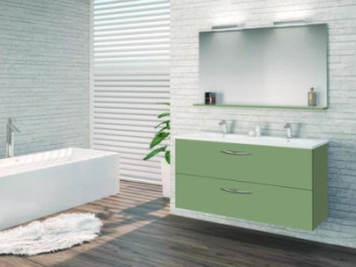 Meuble DUBAI à suspendre 120cm vert menthe