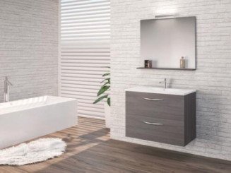 Meuble DUBAI à suspendre 80cm gris