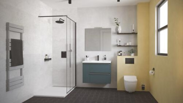 Meuble BOSTON à suspendre 80cm bleu paon