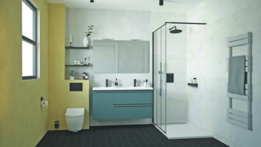 Meuble BOSTON à suspendre 120cm bleu paon