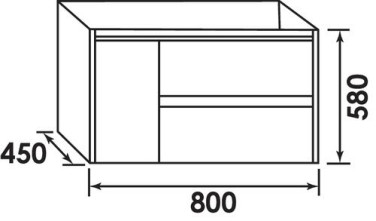 Caisson BOSTON bleu bleuet 80cm