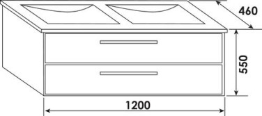 Caisson noir mat NEW YORK 120cm