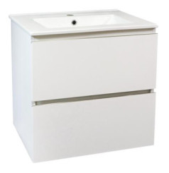 Meuble OSLO à suspendre 2 tiroirs 60cm blanc mat