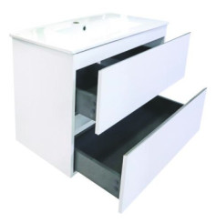 Meuble OSLO à suspendre 2 tiroirs 60cm blanc mat