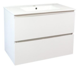 Meuble OSLO à suspendre 2 tiroirs 80cm blanc mat