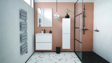 Meuble OSLO à suspendre 2 tiroirs 80cm blanc brillant