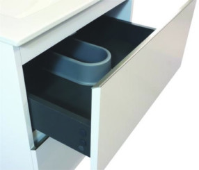 Meuble OSLO à suspendre 2 tiroirs 80cm blanc brillant