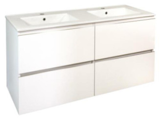 Meuble OSLO à suspendre 4 tiroirs 120cm blanc mat