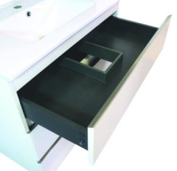 Meuble OSLO sur pieds 3 tiroirs 80cm blanc mat