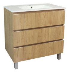 Meuble OSLO sur pieds 3 tiroirs 80cm bois