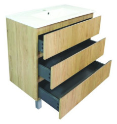 Meuble OSLO sur pieds 3 tiroirs 80cm bois
