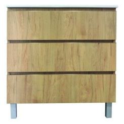 Meuble OSLO sur pieds 3 tiroirs 80cm bois