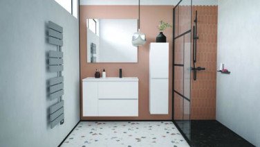 Meuble OSLO à suspendre 2 tiroirs & 1 porte 90cm blanc mat