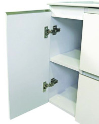 Meuble OSLO à suspendre 2 tiroirs & 1 porte 90cm blanc mat
