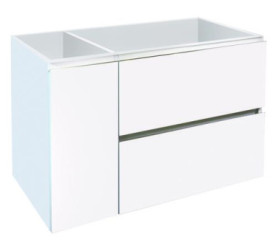 Caisson 2 tiroirs & 1 porte blanc mat OSLO 90cm