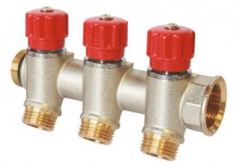 Collecteur avec vannes 3 départs EASY LOCK départ 3/4EK arrivé 20/27