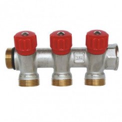 Collecteur avec vannes 3 départs EASY LOCK départ 3/4EK arrivé 20/27