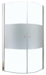 PAROI DE DOUCHE QUART DE CERCLE VERRE GIVRÉ SELYNA - ELMER