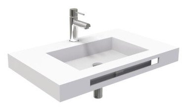 Plan vasque centrée à suspendre 80cm hoya