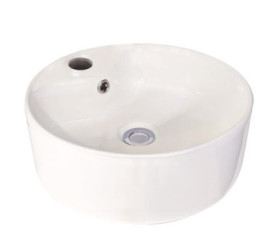 Vasque à poser ronde ø40x16 cm blanche