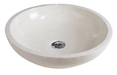 Vasque à poser ronde ø44cm en terrazo pierre