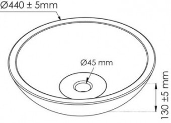 Vasque à poser ronde ø44cm en terrazo pierre