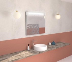 Miroir LED à suspendre 80x70cm LISBONNE