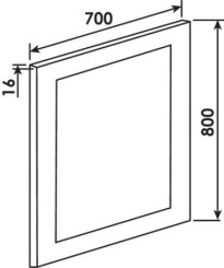 Miroir à suspendre NUDEA cognac 70cm  